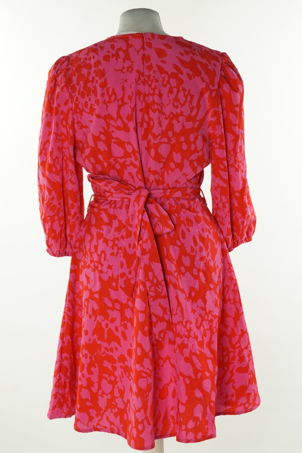 Sukienka różowo-czerwona w ciapki - EMILY & ME zdjęcie 2