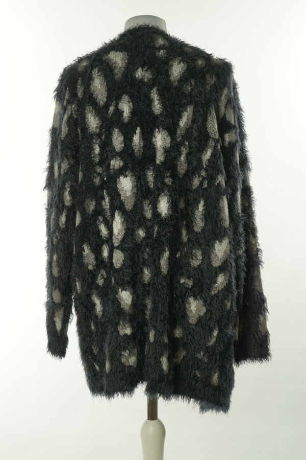 Narzutka sweterkowa szaro - czarna włochata - MONTEGO zdjęcie 2