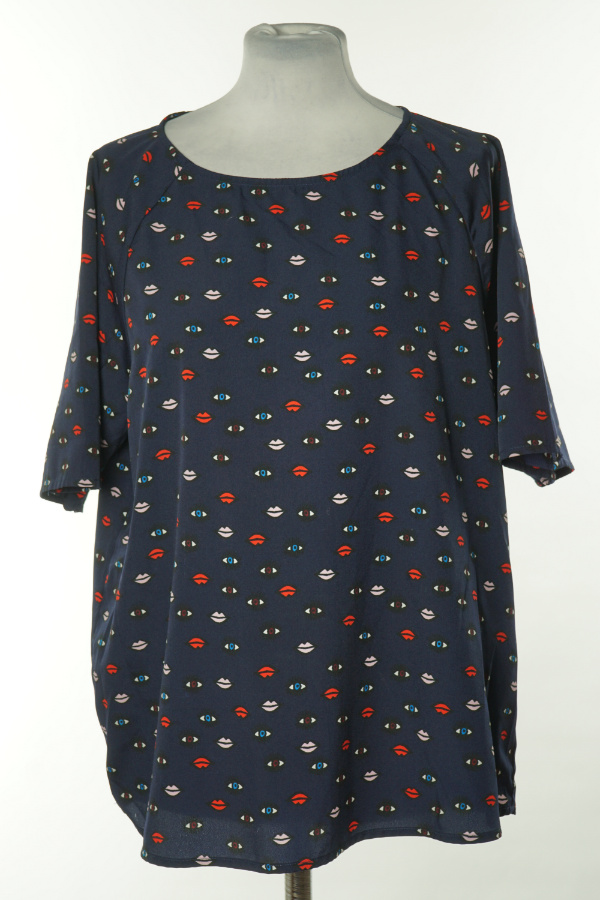 Bluzka granatowa usta, oczy - NOISY MAY zdjęcie 1