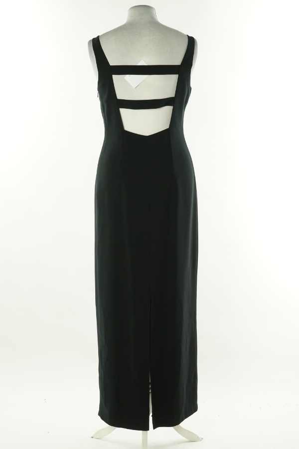 Sukienka długa czarna z wycięciem na plecach - DEBUT zdjęcie 2