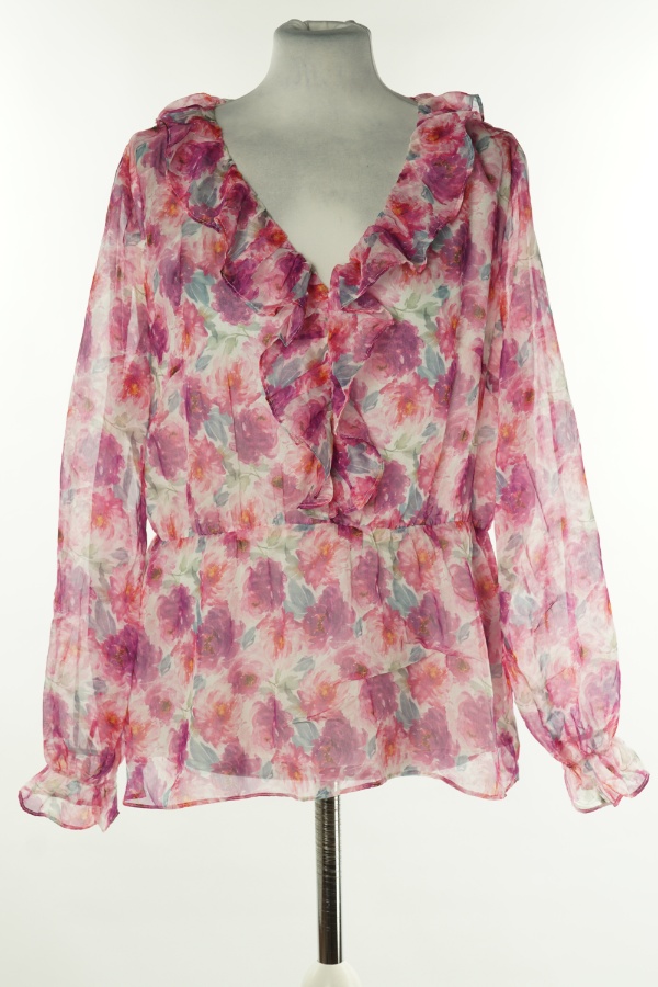 Bluzka kwiecista fioletowa - ROWEN AVENUE zdjęcie 1