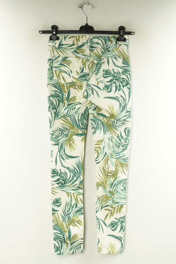 Spodnie jeansowe w zielone liście - LASCANA zdjęcie 2