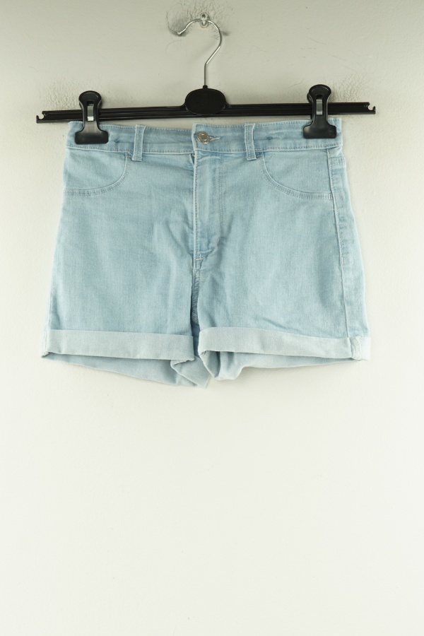Krótkie spodenki niebieskie jeansowe - H&M zdjęcie 1