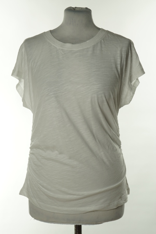 Koszulka biała z marszczeniami po bokach - M&S zdjęcie 1