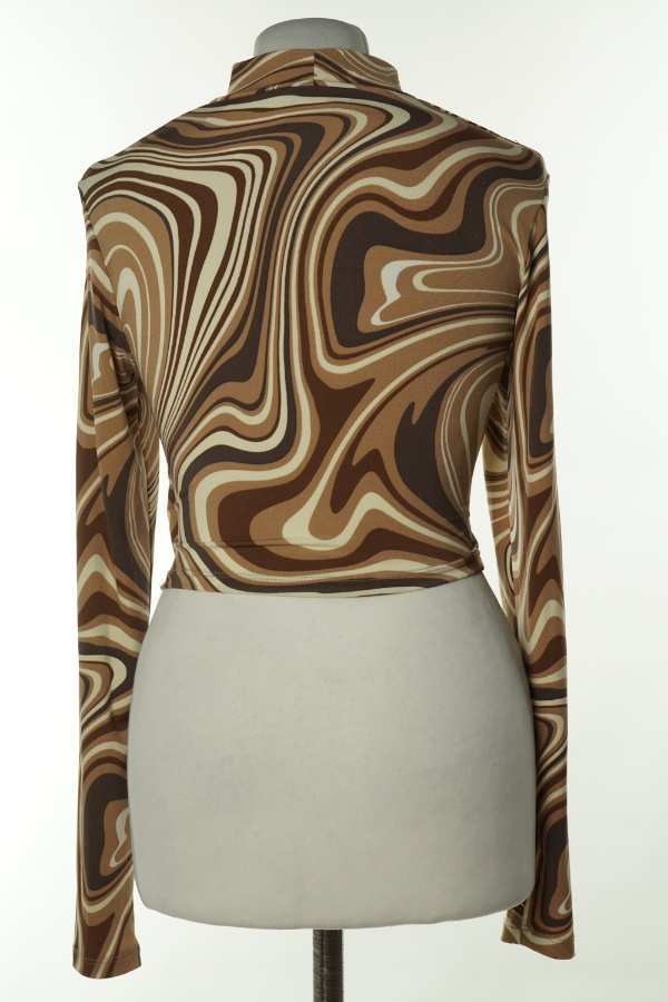 Top brązowy z wycięciem - AMISU zdjęcie 2