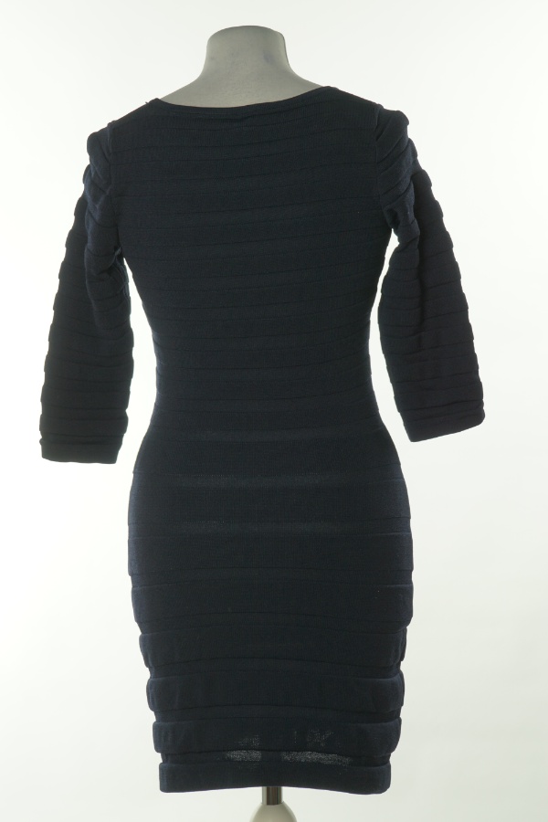 Sukienka sweterkowa granatowa - BRAK METKI Z NAZWĄ PRODUCENTA zdjęcie 2