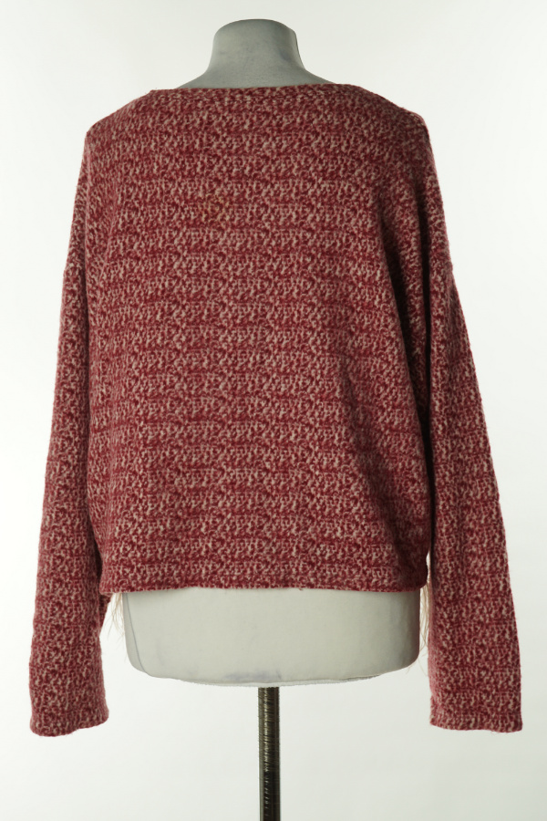 Sweter różowy melanż nietoperek z piórami - ZARA zdjęcie 2