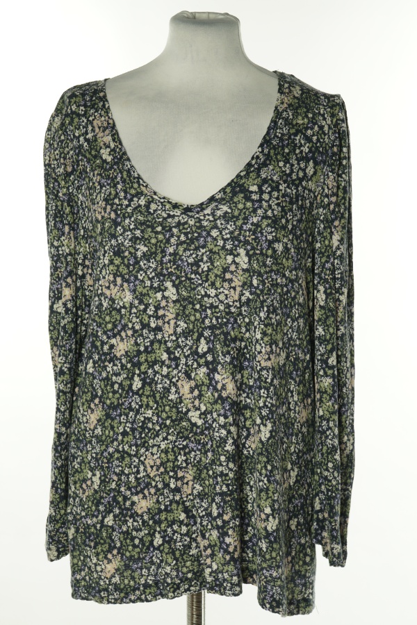 Bluzka granatowa w drobne kwiatki - KAPPAHL zdjęcie 1