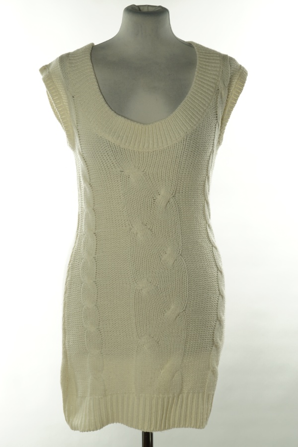 Tunika kremowa sweterkowa - GINA zdjęcie 1