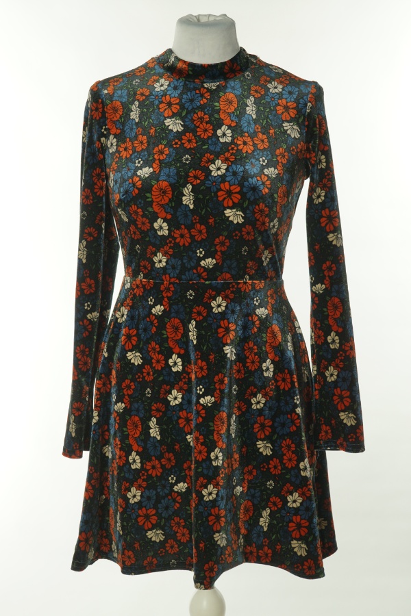 Sukienka czarna w kwiatki - TOPSHOP zdjęcie 1