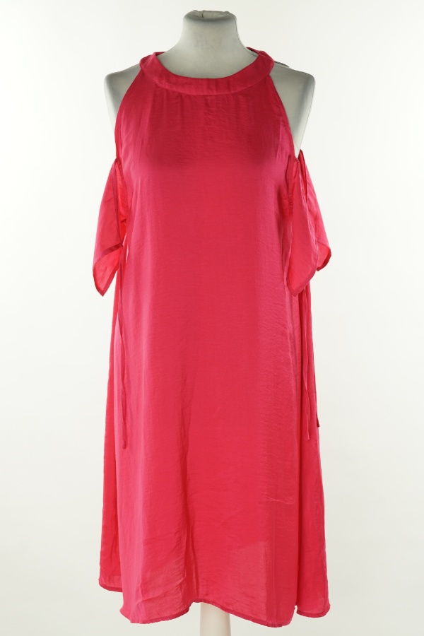 Sukienka różowa z odkrytymi ramionami - RESERVED zdjęcie 1