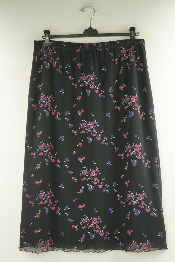 Spódnica czarna różowo-fioletowa - PETITES zdjęcie 1