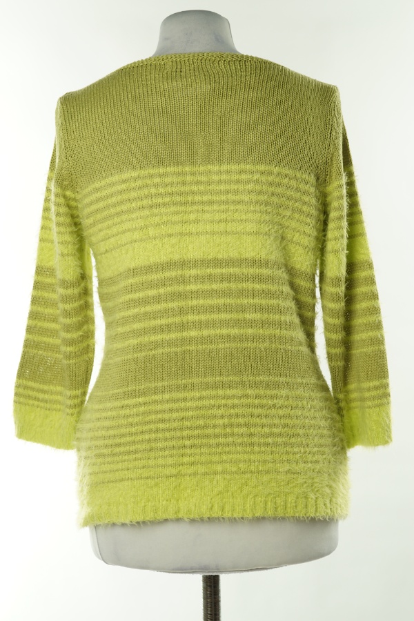 Sweter zielony w paski - PER UNA zdjęcie 2