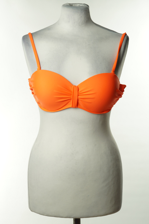 Góra od bikini pomarańczowa - BRAK METKI Z NAZWĄ PRODUCENTA zdjęcie 1
