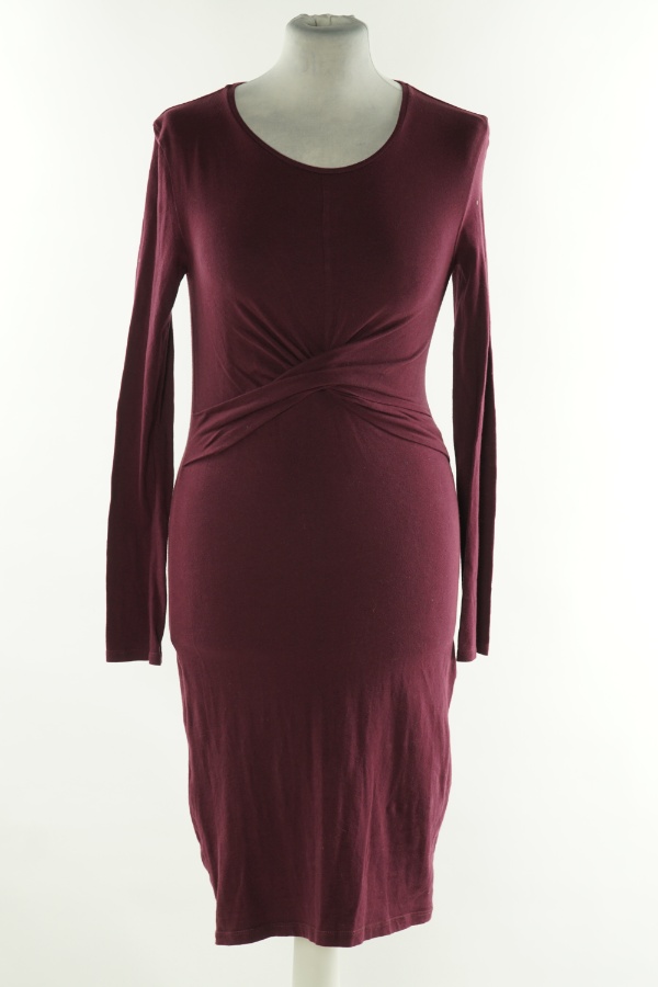 Sukienka bordowa, BERSHKA - BERSHKA zdjęcie 1