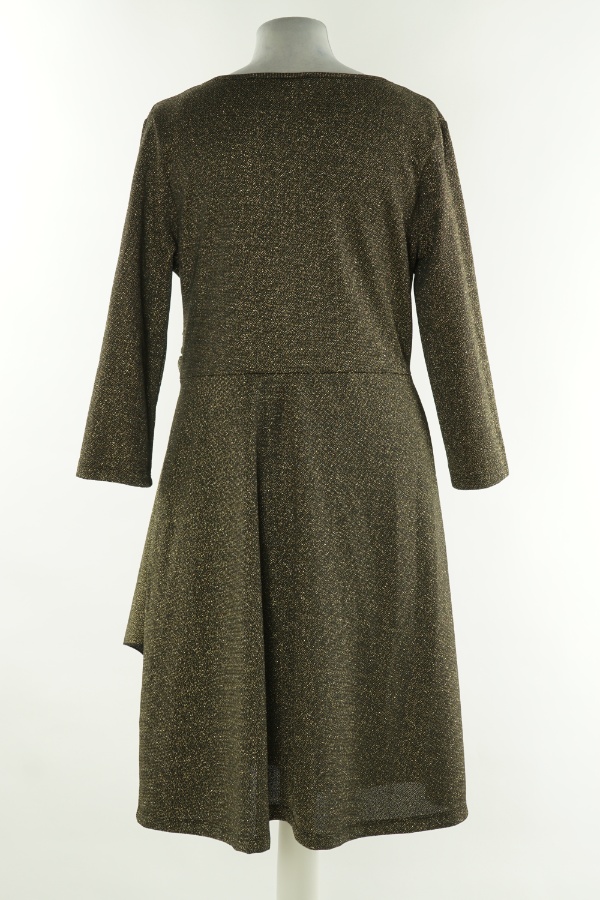 Sukienka czarna ze złotą nitką - BODYFLIRT zdjęcie 2