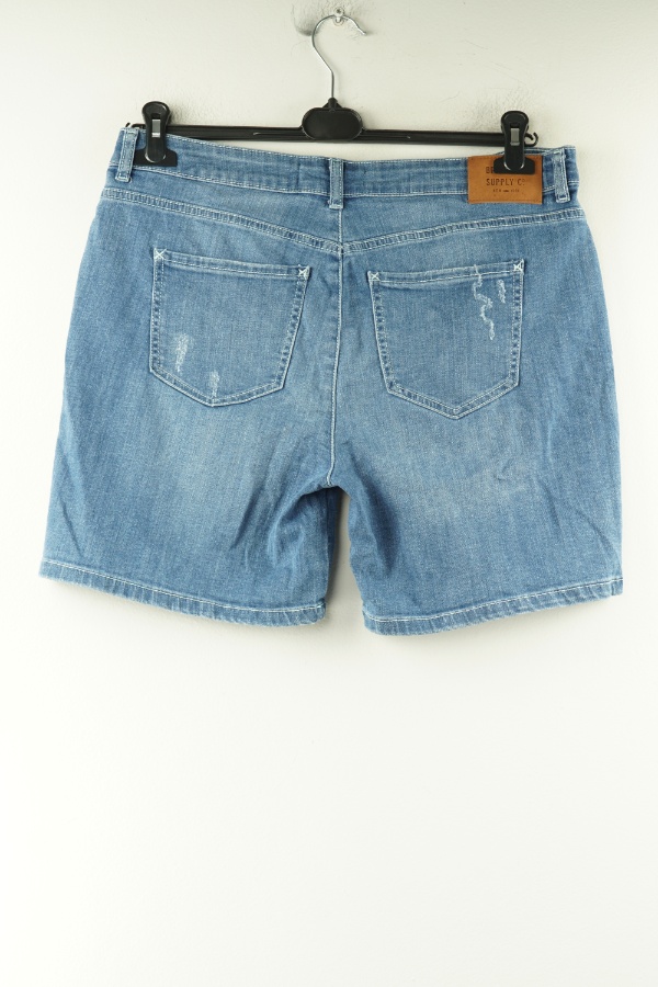 Krótkie spodenki niebieskie jeansowe - BROOKLYN SUPPLY CO. zdjęcie 2