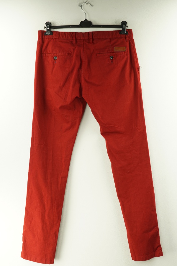 Spodnie bordowe jeansowe Zara - ZARA zdjęcie 2