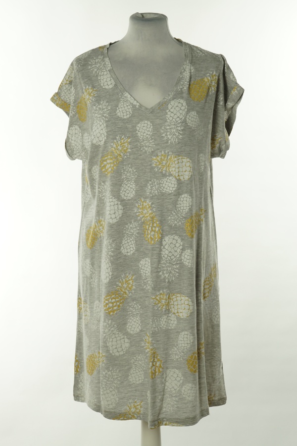 Koszula nocna szara w ananasy - LOVE SLEEP zdjęcie 1