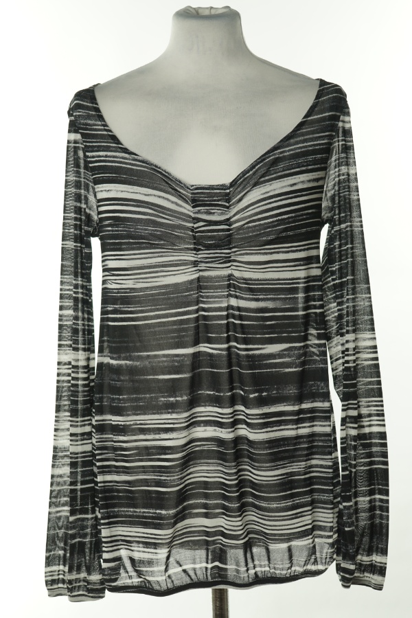 Bluzka czarno-biała w paski - MEXX zdjęcie 1