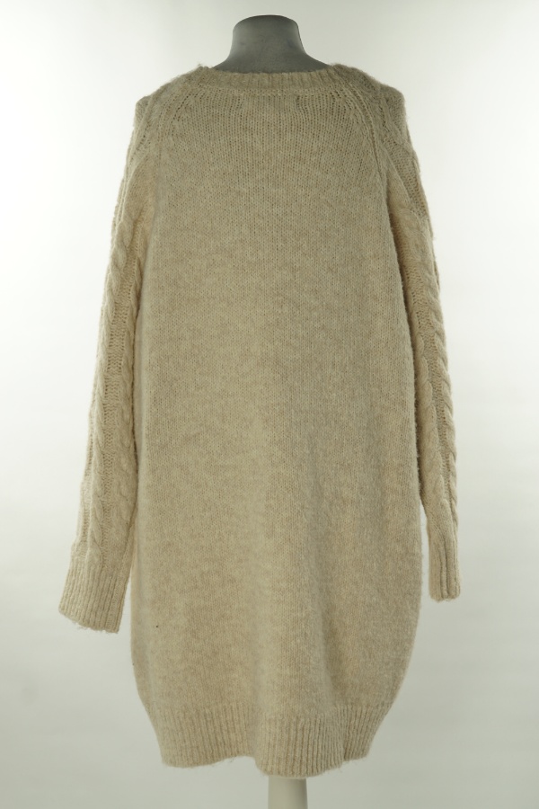 Sukienka sweterkowa beżowa z perełkami i kamieniami - PRIMARK zdjęcie 2