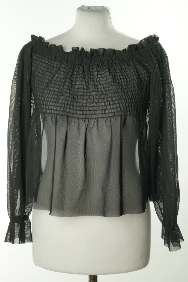 Top czarny prześwitujący - GINA TRICOT zdjęcie 1