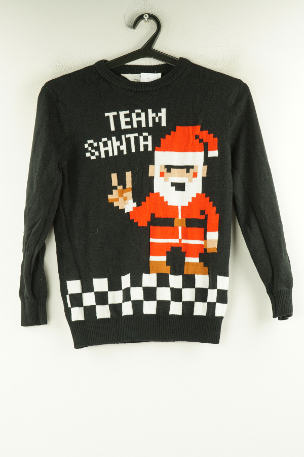 Sweter czarny z Mikołajem - H&M zdjęcie 1
