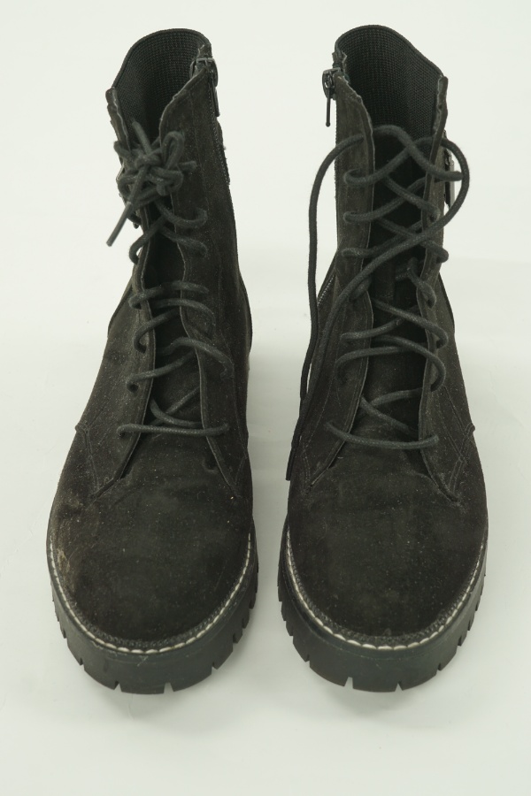 Botki czarne zamszowe z klamrą - PRIMARK zdjęcie 2