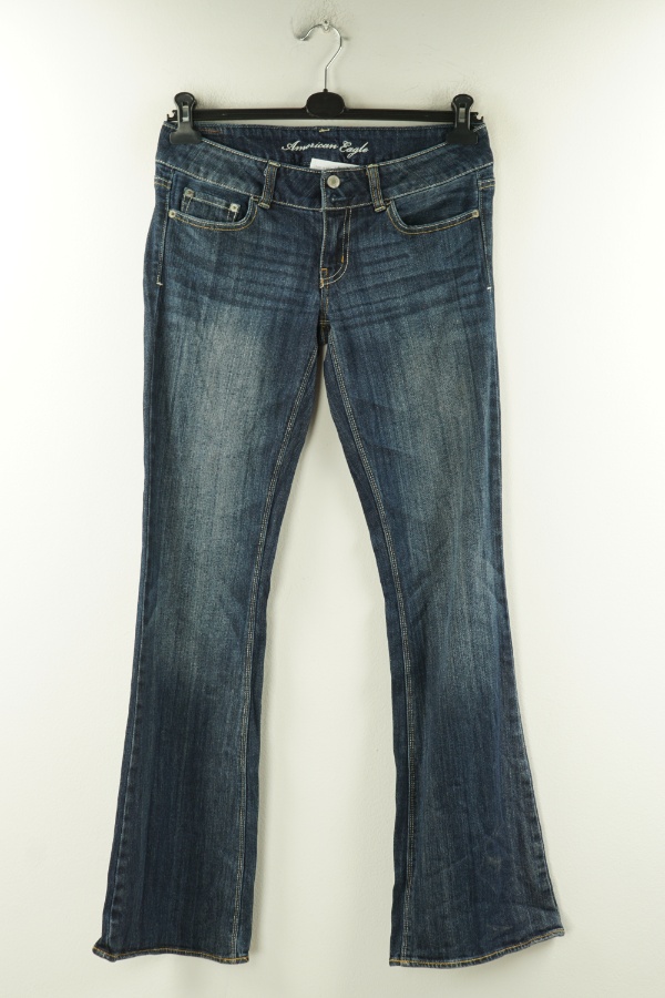 Spodnie jeansowe granatowe dzwony - AMERICAN EAGLE zdjęcie 1
