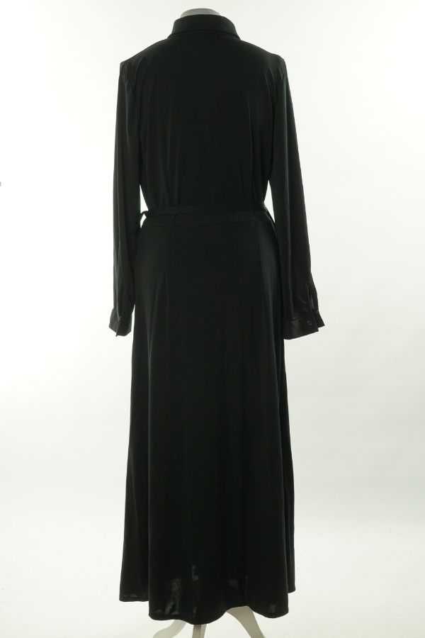 Sukienka czarna koszulowa z paskiem - KATE & PIPPA zdjęcie 2