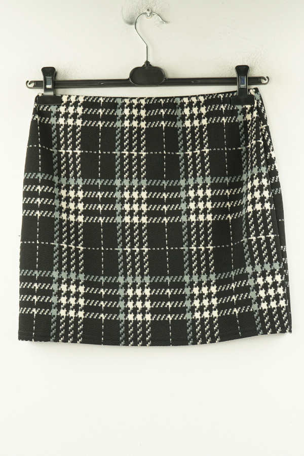 Spódnica czarna w kratę - NEW LOOK zdjęcie 2
