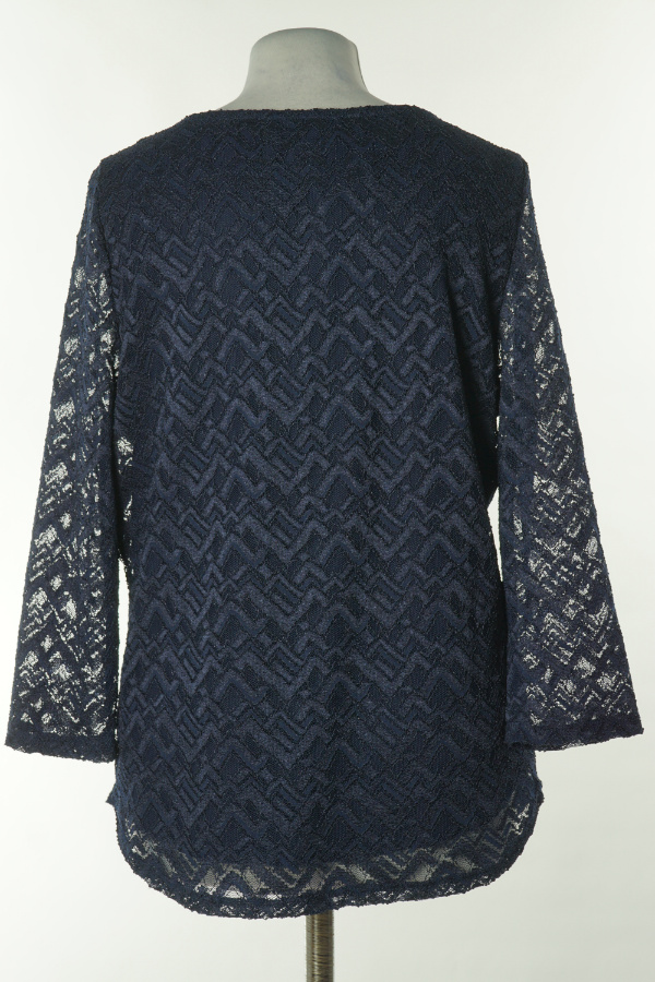 Bluzka granatowa z koronkowym wierzchem - M&S zdjęcie 2