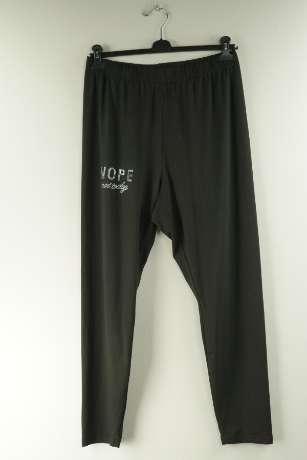 Legginsy czarne z napisem - SHEIN zdjęcie 1