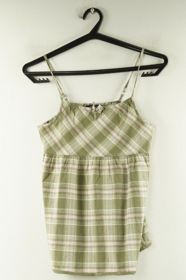 Bluzka zielono - różowa kratka Tommy Hilfiger - TOMMY HILFIGER zdjęcie 1