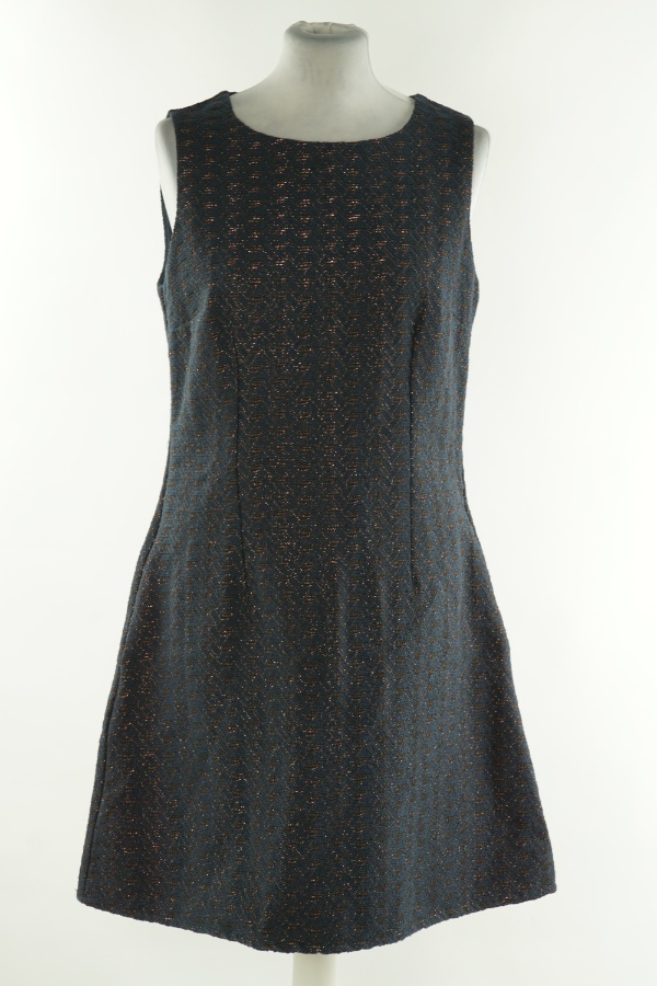 Sukienka granatowa z połyskującą nitką - STOCKH zdjęcie 1