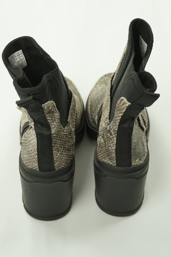 Botki szare w wężowy wzór - BRAK METKI Z NAZWĄ PRODUCENTA zdjęcie 3