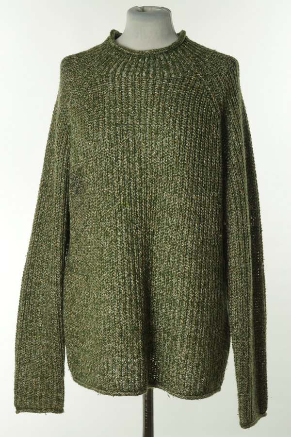 Sweter zielony melanż, w składzie wełna (12%) - GEISHA zdjęcie 1