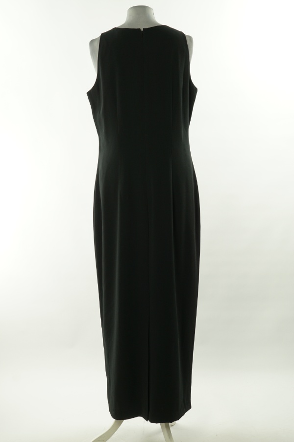 Sukienka czarna długa na ramiączkach - NUMBER ONE zdjęcie 2