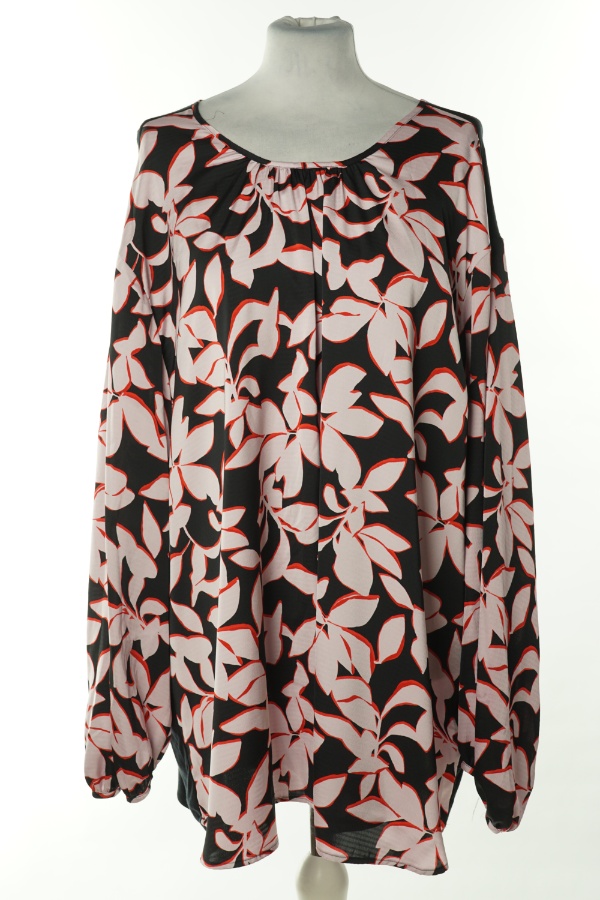 Bluzka  czarna w duże różowe kwiaty - M&S zdjęcie 1