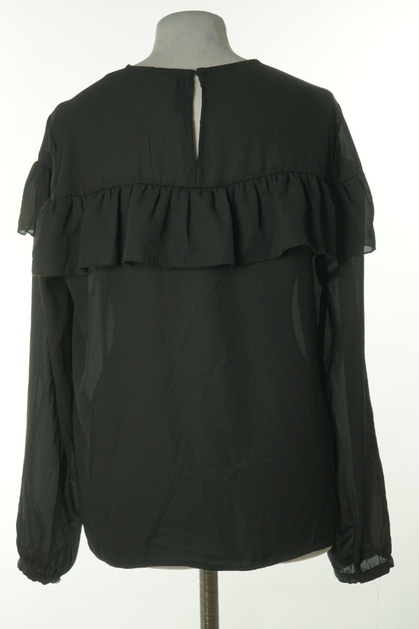 Bluzka czarna z falbanką - ONLY zdjęcie 2