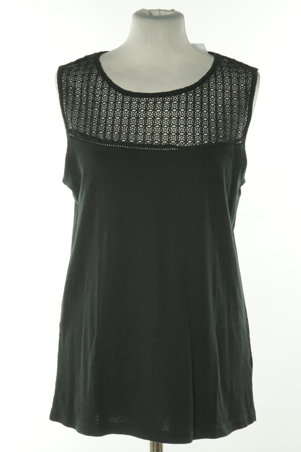  Koszulka czarna z ażurową wstawką - TU zdjęcie 1