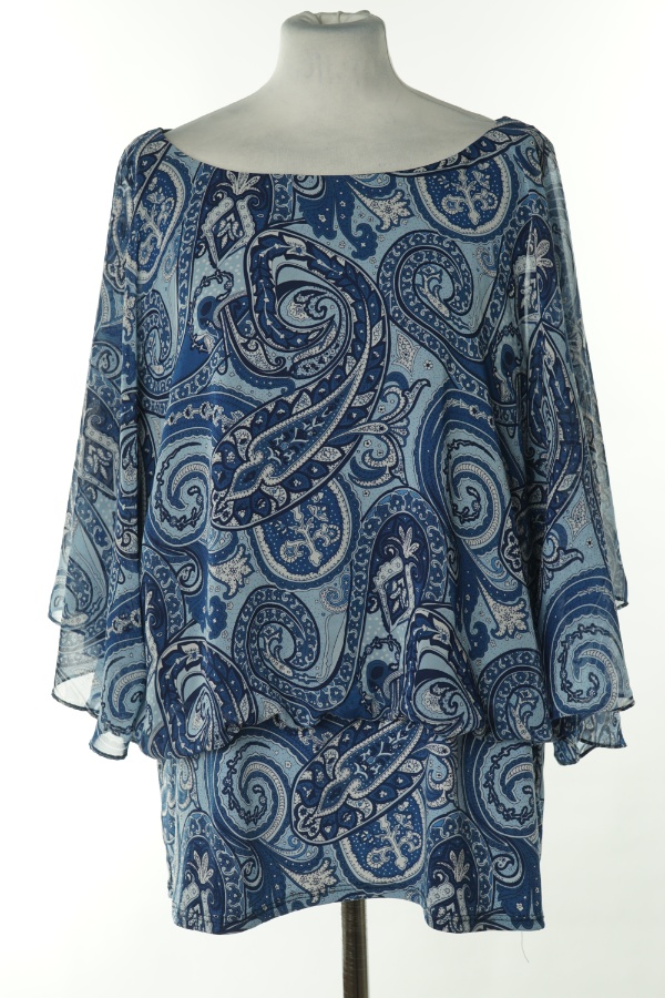 Bluzka niebieska wzorzysta - COCO BIANCO zdjęcie 1