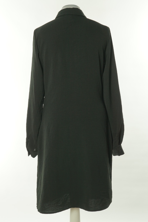 Sukienka czarna koszulowa drapowana - ONLY zdjęcie 2