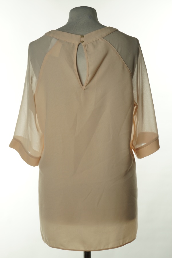 Bluzka morelowa z prześwitującymi wstawkami - RIVER ISLAND zdjęcie 2