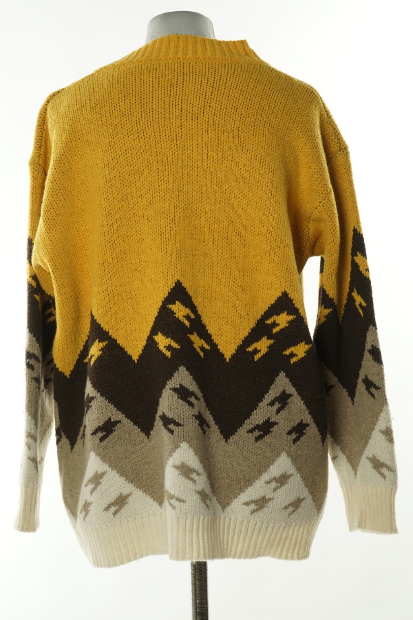 Kardigan żółty sweterkowy - AMIPLE TEXT zdjęcie 2