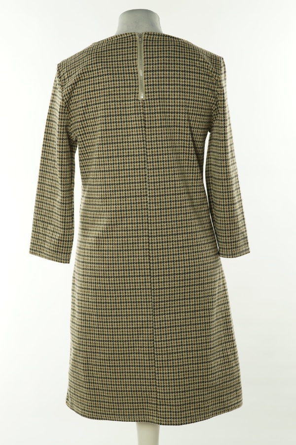 Sukienka beżowa w pepitkę - ONLY zdjęcie 2