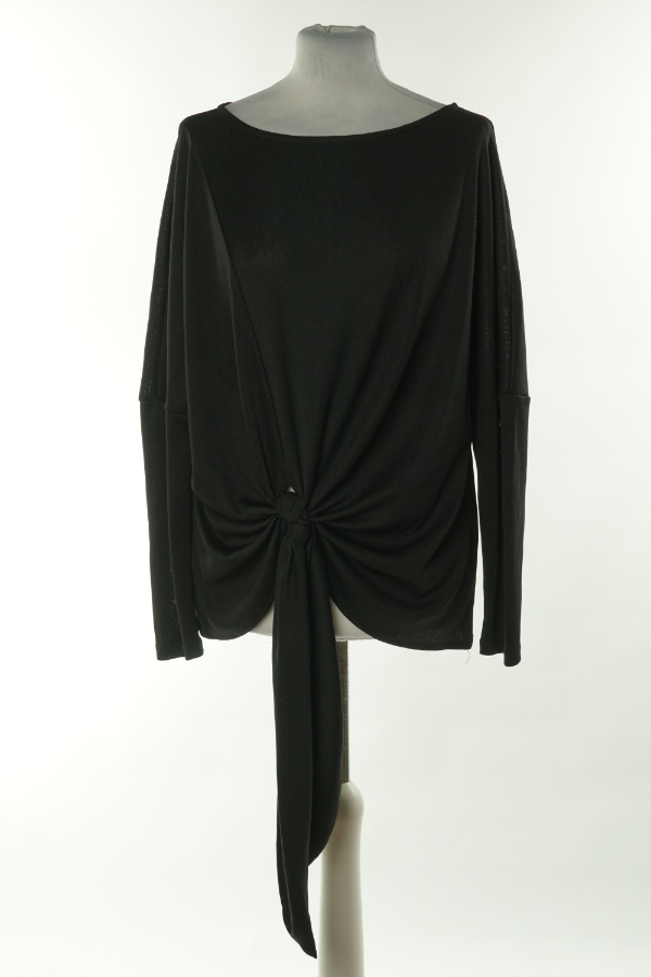 Bluzka czarna z wiązaniem - VILA zdjęcie 1