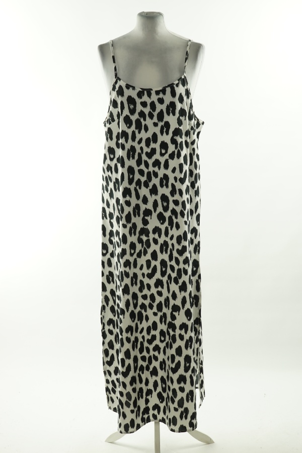 Sukienka biała w czarne ciapki - SHEIN zdjęcie 1