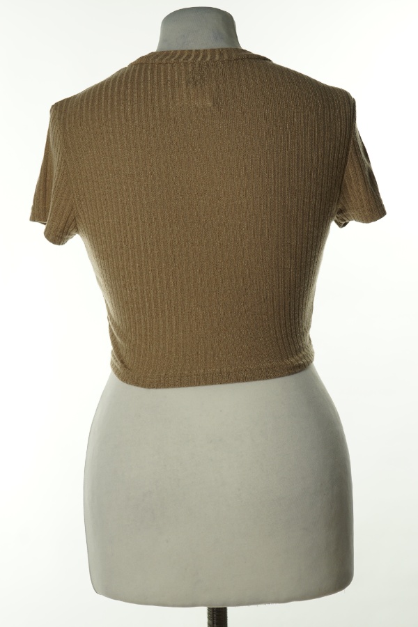 Top beżowy prążkowany - SHEIN zdjęcie 2