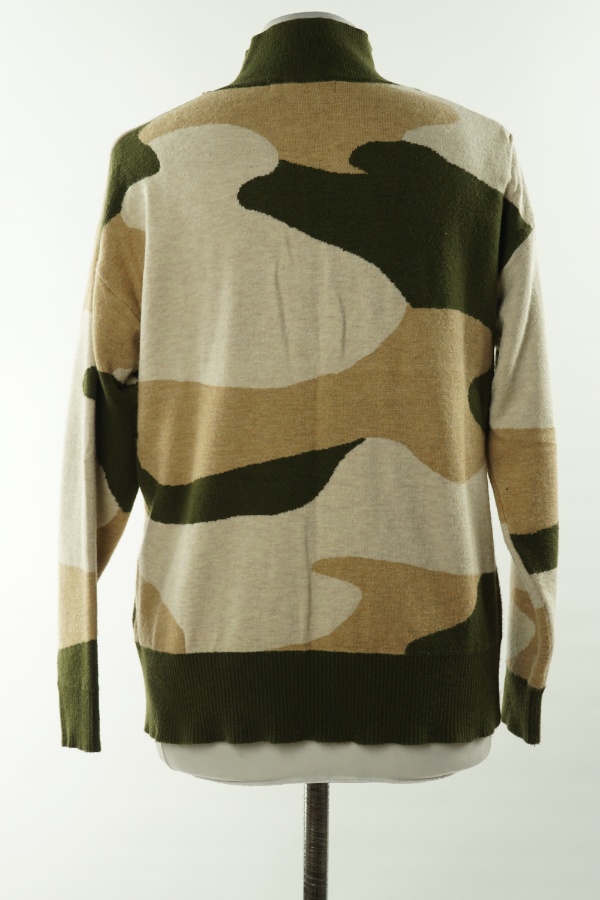 Sweter beżowo-zielony - M&S zdjęcie 2